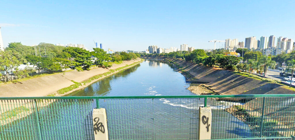 Rio Tietê - visto da ponte - Riselda Morais